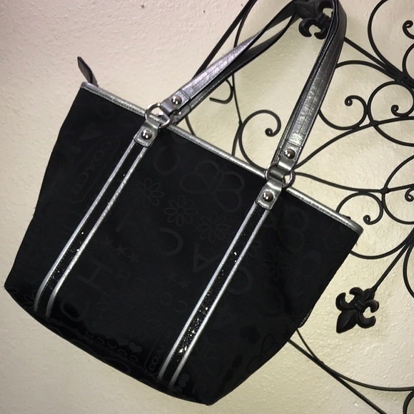 AUTHENTIC 💯% Coach Bag EUC Logo W/Sparkle - Picture 7 of 14